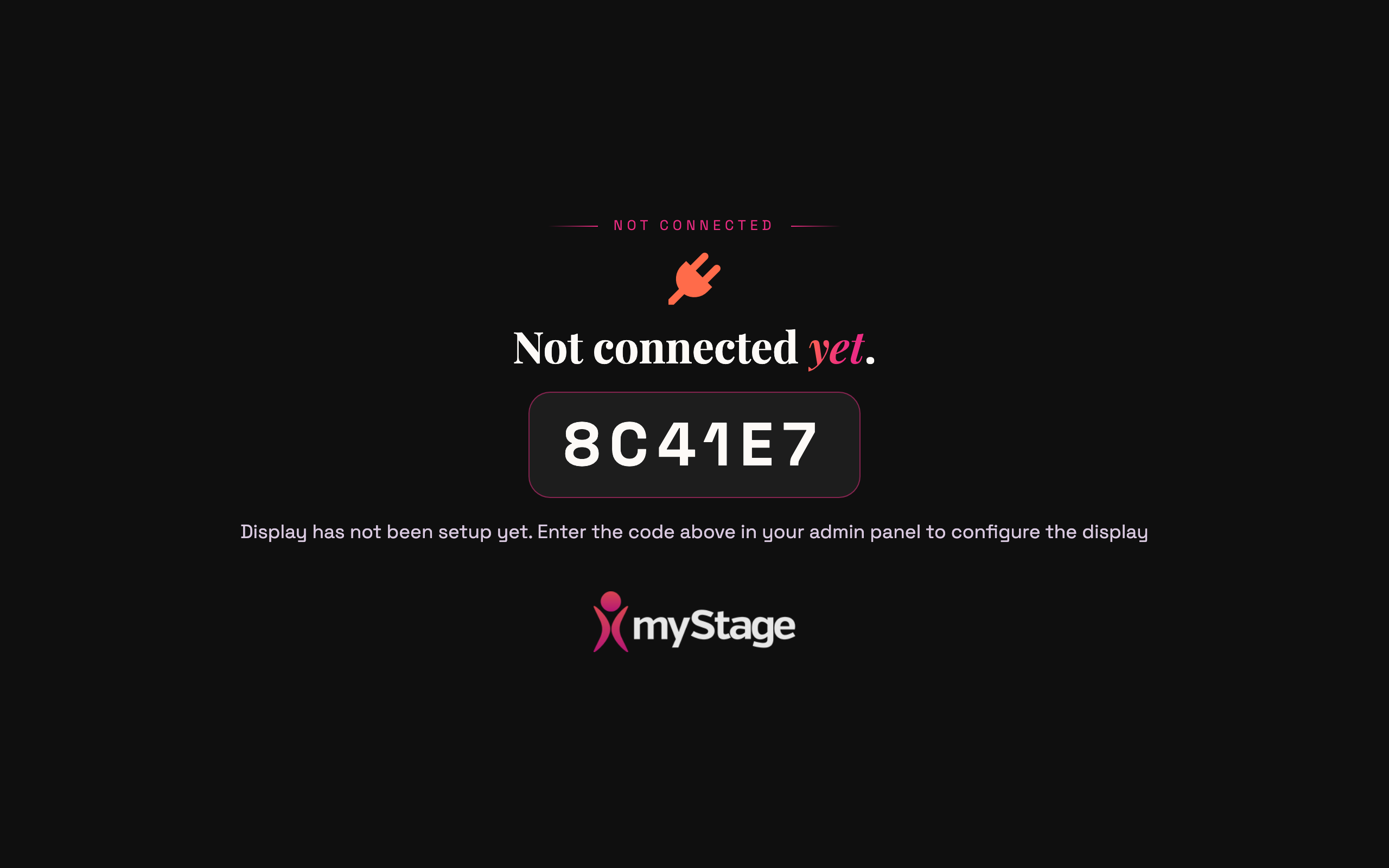 Screen not configured